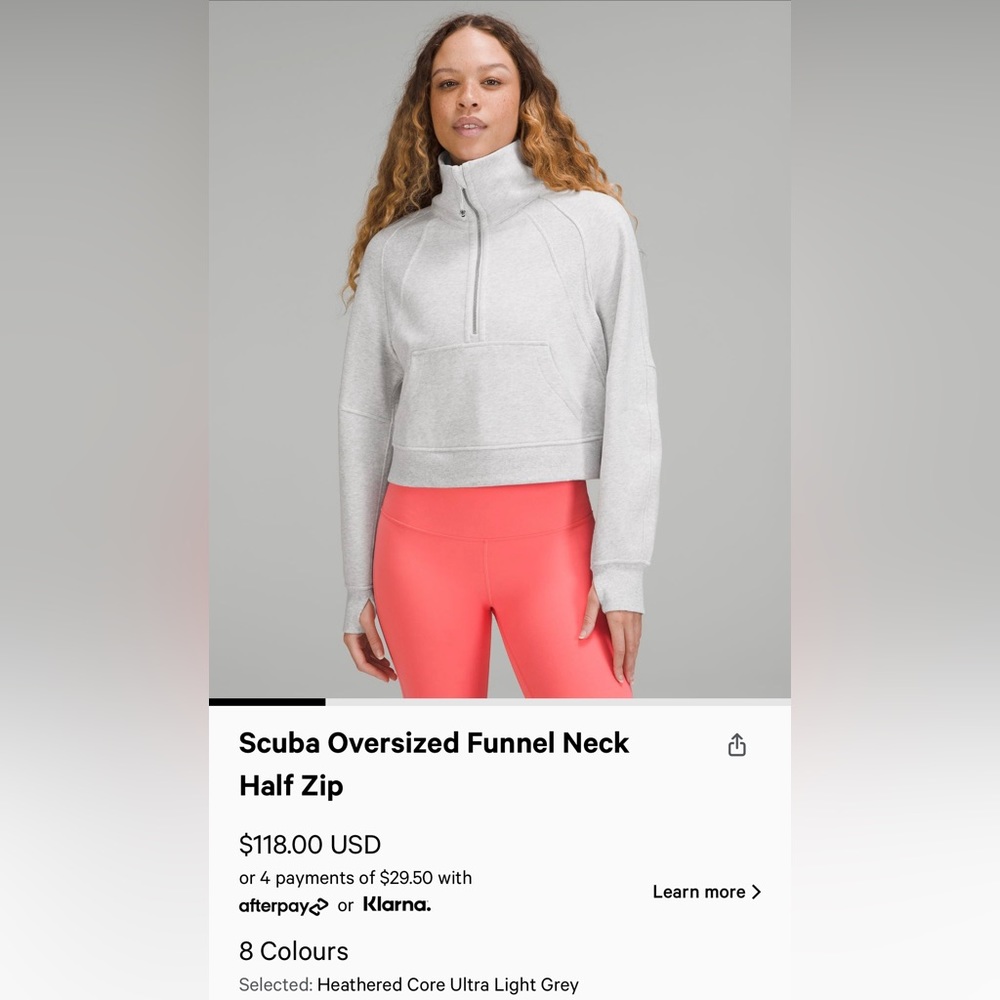 Scuba Hoodie Cropped Half Zip